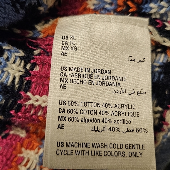 COPY - charterclub fair isle print knit crochet sweater blue size XL - Picture 7 of 9